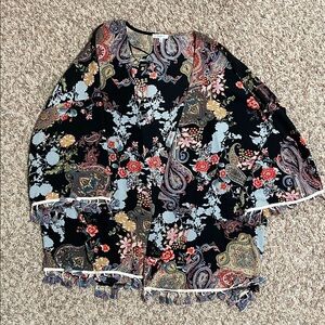 Floral Paisley Kimono Cardigan